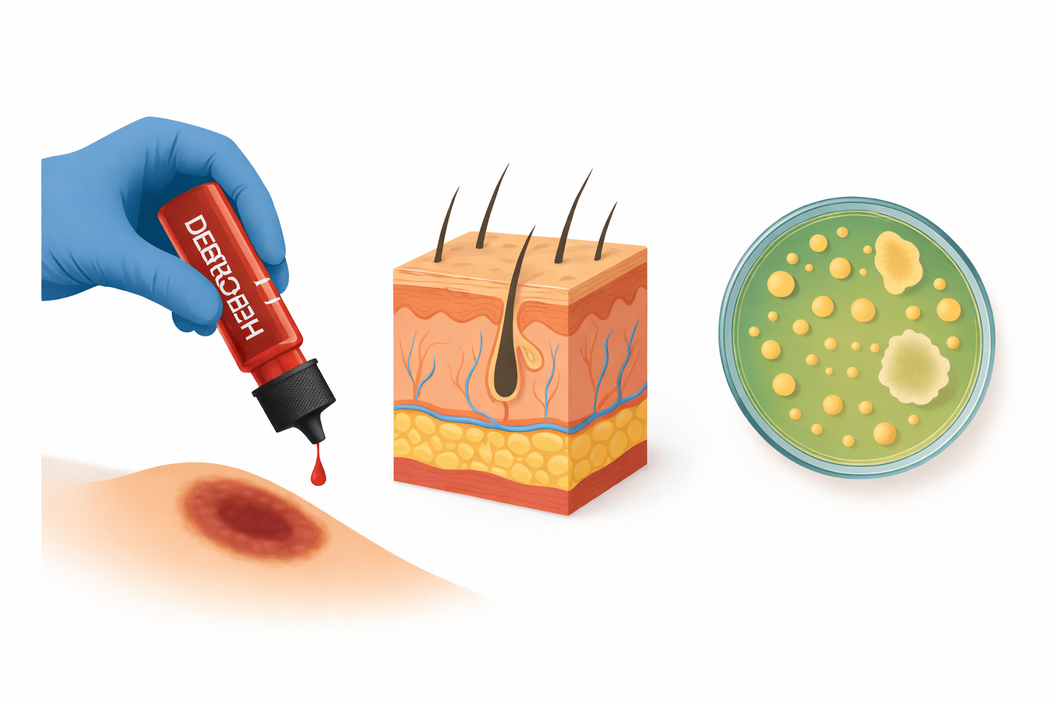 DEBRICHEM® – Biofilm / Bakterien Illustration